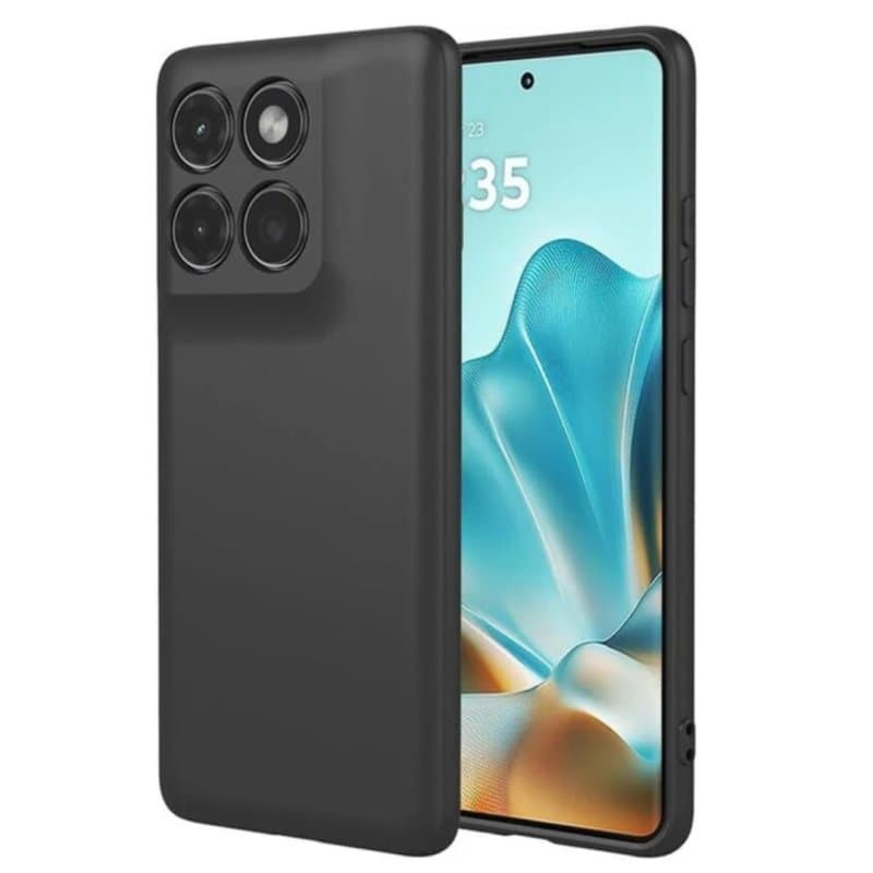 Силиконов калъф / кейс за Motorola Мото Edge 70 Pro - черен гръб със защита за камерата
