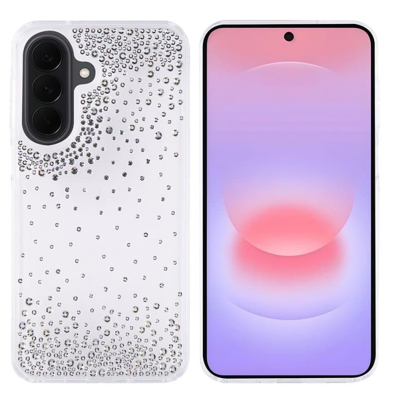 Луксозен твърд гръб за Samsung A57 Diamond case - Сребрист