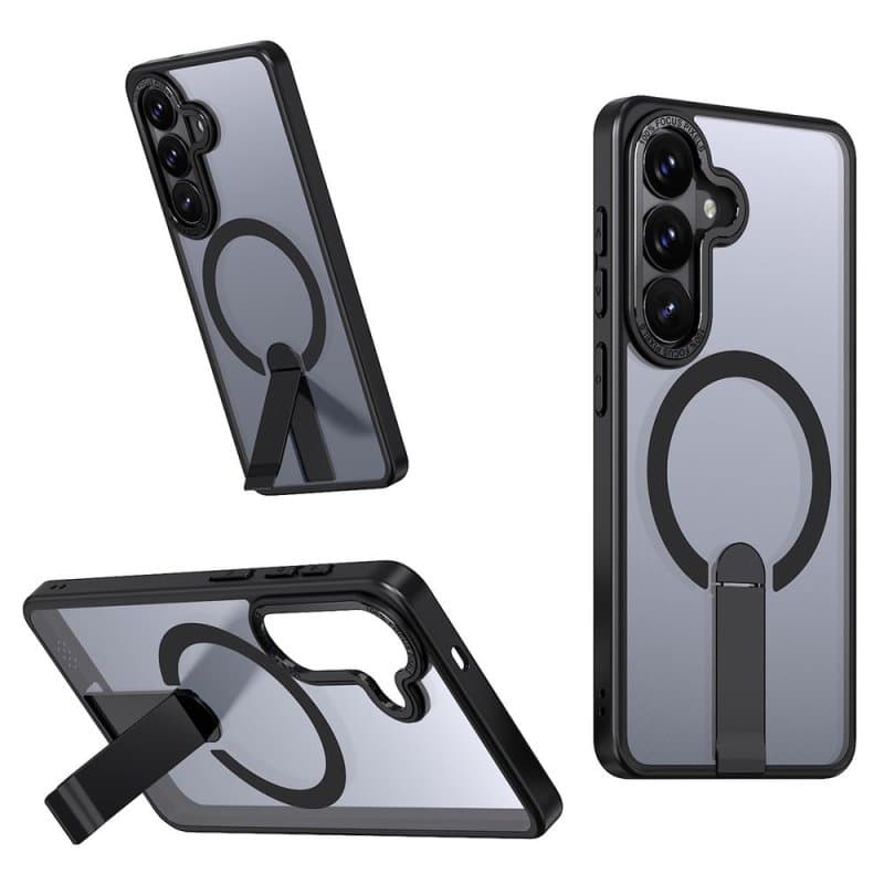 Луксозен твърд гръб за Samsung A57 Hybrid Armor MagSafe case - Черен