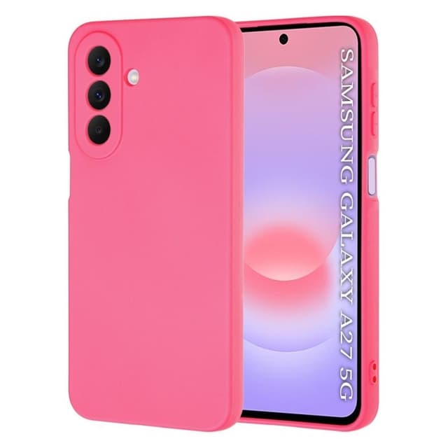 Силиконов калъф / кейс за Samsung A27 - розов гръб със защита за камерата
