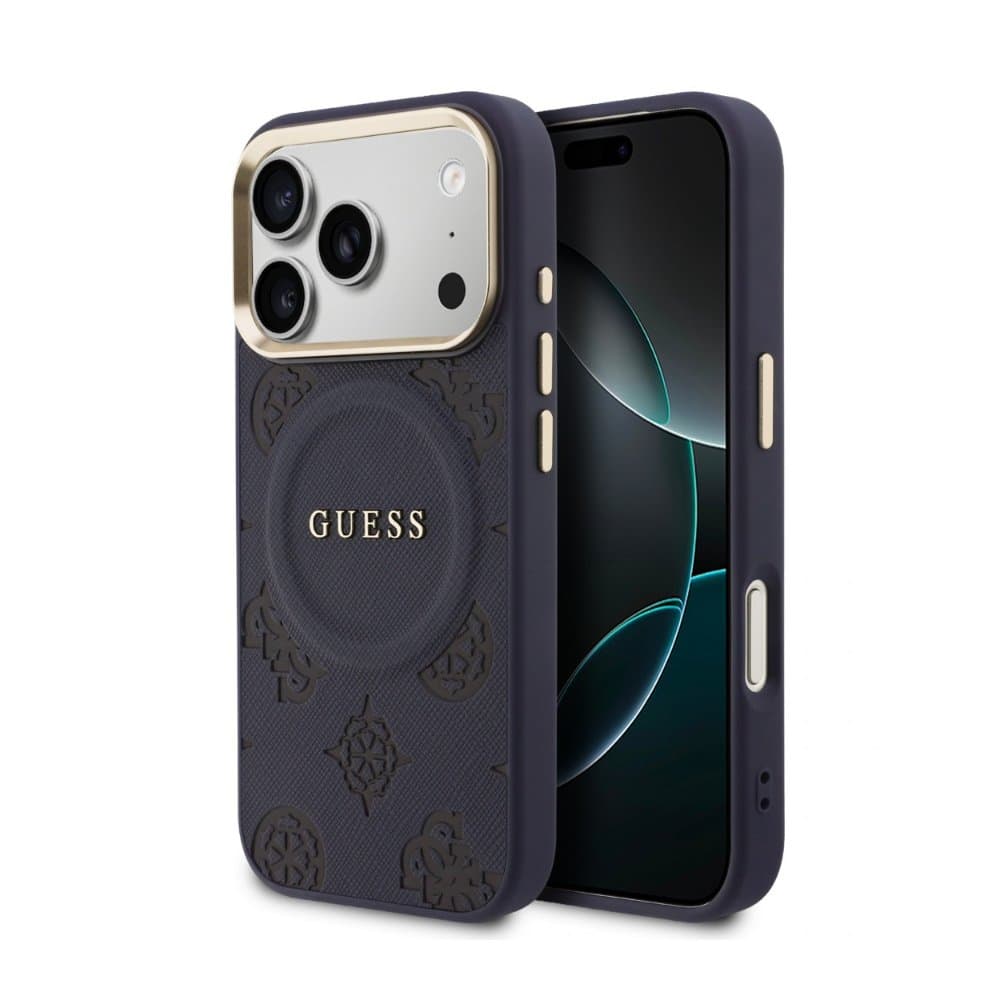 Оригинален кейс Guess Peony Hot Stamp MagSafe За iPhone 17 Pro