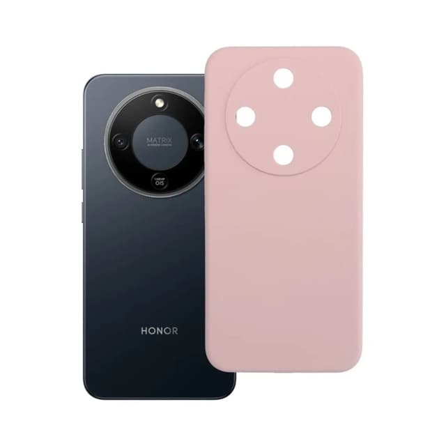 Силиконов калъф / гръб / TPU кейс Liquid case за Honor Magic 8 lite - Светло Розов гръб със защита за камерата