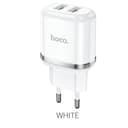Мрежово зарядно устройство адаптер HOCO N4 Aspiring Dual Port (USB-A 2.4A) — снимка 3