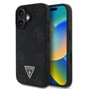 Оригинален кейс GUESS HC MAGSAFE GRAINED PU HOT STAMP TRIANGLE iPhone 16 - Черен