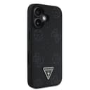 Оригинален кейс GUESS HC MAGSAFE GRAINED PU HOT STAMP TRIANGLE iPhone 16 - Черен — снимка 4