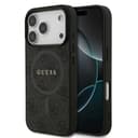 Оригинален кейс GUESS HC MAGSAFE PU 4G RING CLASSIC LOGO iPhone 17 Pro - Черен — снимка 1