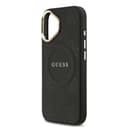 Оригинален кейс GUESS HC MAGSAFE PU W/ PEONY HOT STAMP iPhone 17 - Черен — снимка 4