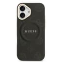 Оригинален кейс GUESS HC MAGSAFE PU W/ PEONY HOT STAMP iPhone 17 - Черен — снимка 7