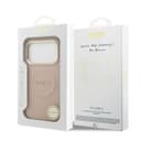 Оригинален кейс GUESS HC MAGSAFE PU W/ PEONY HOT STAMP iPhone 17 Pro - Розов — снимка 2