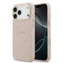 Оригинален кейс GUESS HC MAGSAFE PU W/ PEONY HOT STAMP iPhone 17 Pro Max - Розов — снимка 1