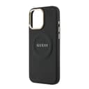 Оригинален кейс GUESS HC MAGSAFE PU W/ PEONY HOT STAMP iPhone 16 Pro Max - Черен — снимка 4