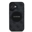 Оригинален кейс GUESS HC MAGSAFE PU 4G CIRCLE W/ CLASSIC LOGO iPhone 16 - Черен — снимка 3
