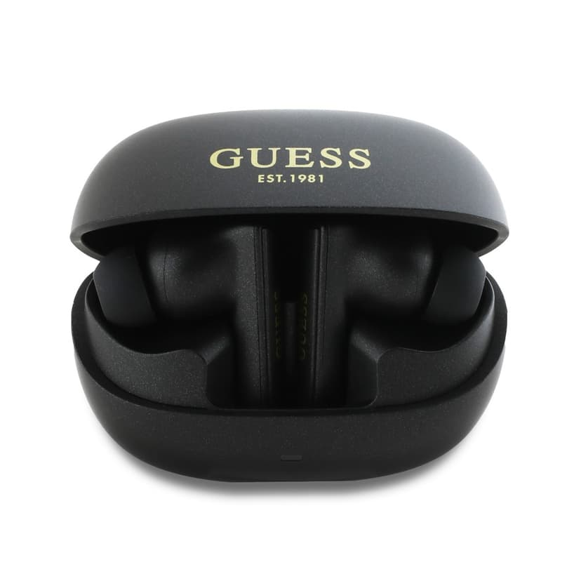 Безжични Bluetooth слушалки GUESS TWS ANC/ENC CAPSULE CLASSIC PRINTED LOGO - Черни