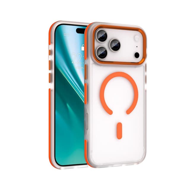 Оригинален удароустойчив гръб / кейс Etteri Icy Mag case iPhone 18 Pro - Оранжев