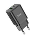 Бързо мрежово зарядно устройство HOCO N28 “Founder” 20W (USB-C + USB-A) – Черно — снимка 3
