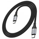Кабел за бързо зареждане и данни HOCO X102 “Fresh” 60W Type-C към Type-C (1 метър) – Черен — снимка 4