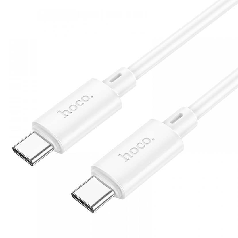 Кабел за бързо зареждане и данни HOCO X88 “Gratified” 60W Type-C към Type-C (1 метър) – Бял