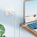 Кабел за бързо зареждане и данни HOCO X88 “Gratified” 60W Type-C към Type-C (1 метър) – Бял — снимка 2