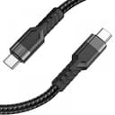 Кабел за бързо зареждане HOCO U110 60W Type-C към Type-C (1.2M) – Черен — снимка 3