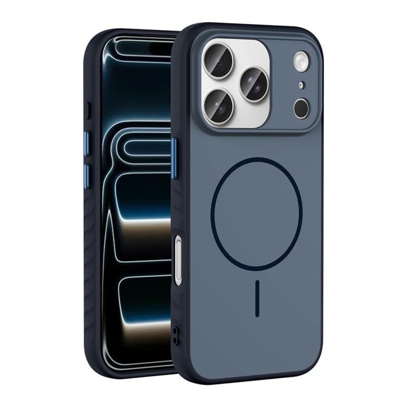Луксозен твърд гръб / кейс Clear Magsafe Hybrid Armor iPhone 17 Pro - черен