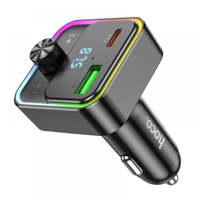 FM Трансмитер за кола HOCO E81 30W с Bluetooth (1 USB + 1USB-C, microSD)