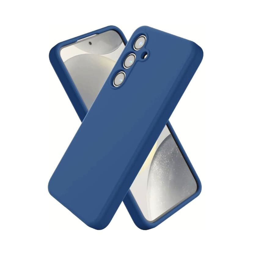 Силиконов калъф / кейс/ за Samsung S26 FE - Тъмносин гръб със защита за камерата