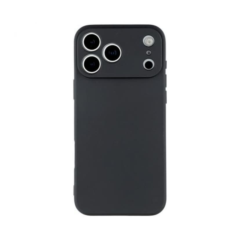 Силиконов калъф / гръб / TPU кейс за iPhone 18 Pro - Черен със защита за камерата