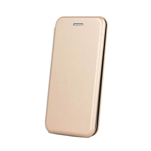 Луксозен кожен калъф / Fashion Book Cover със стойка за Samsung A18 - Бежов