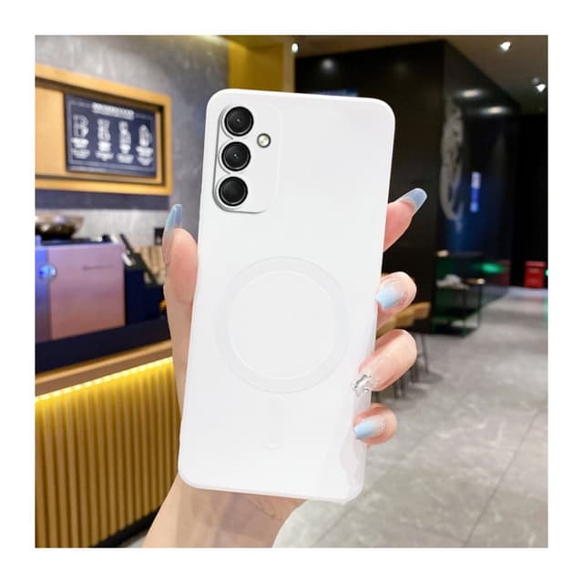 Силиконов калъф / гръб / TPU кейс Electro case MagSafe за Samsung A18 - Бял